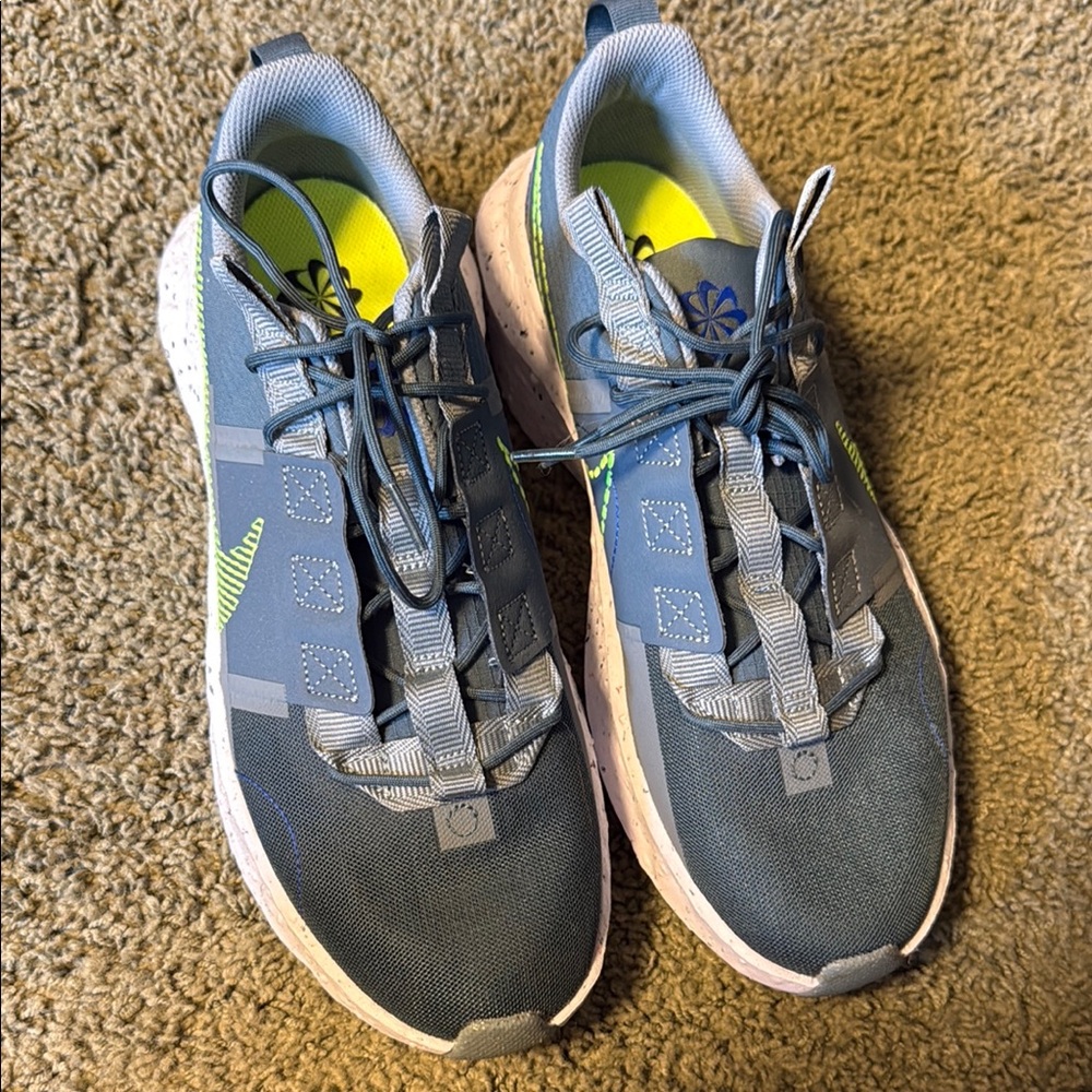 Nike Blue and Gray Athletic Shoes with Streamlined Design